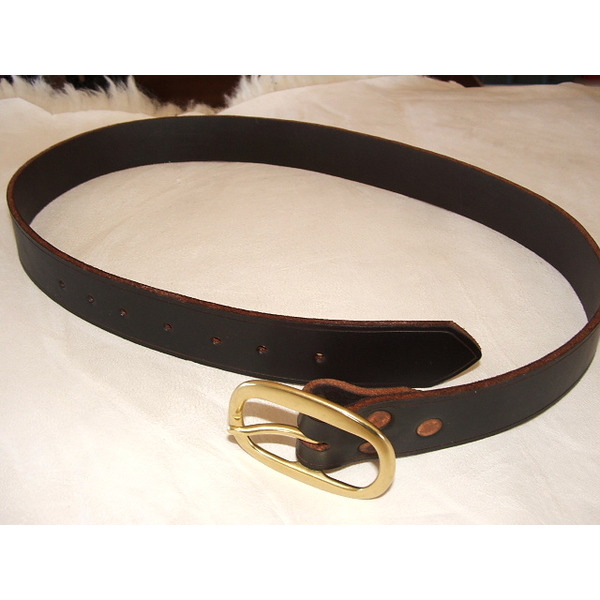 Stockmans Leather Work Belt - 11/2" (38mm) [Size: 56"] [Colour: Brown]